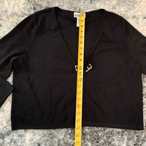 Robbie Bee Women’s Black Cardigan Sweater Size 14 - Picture 10 of 15